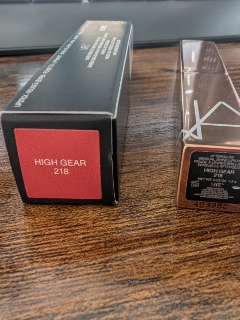 NARS Afterglow Sensual Shine Lipstick - High Gear 218 (Burnt Coral) NEW